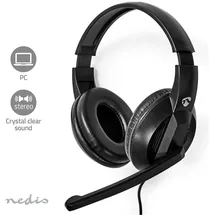 Nedis Kabelgebundenes Headset CHSTU210BK Schwarz