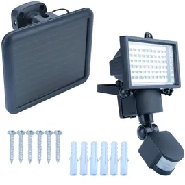 casativo-lighting Solar LED Wand Fluter 12 W 225,0 cm inkl. PIR-Sensor schwarz