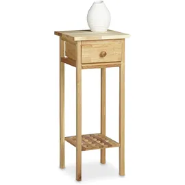 Relaxdays Telefontisch Beistelltisch 60 x 25 x 25 cm Walnuss