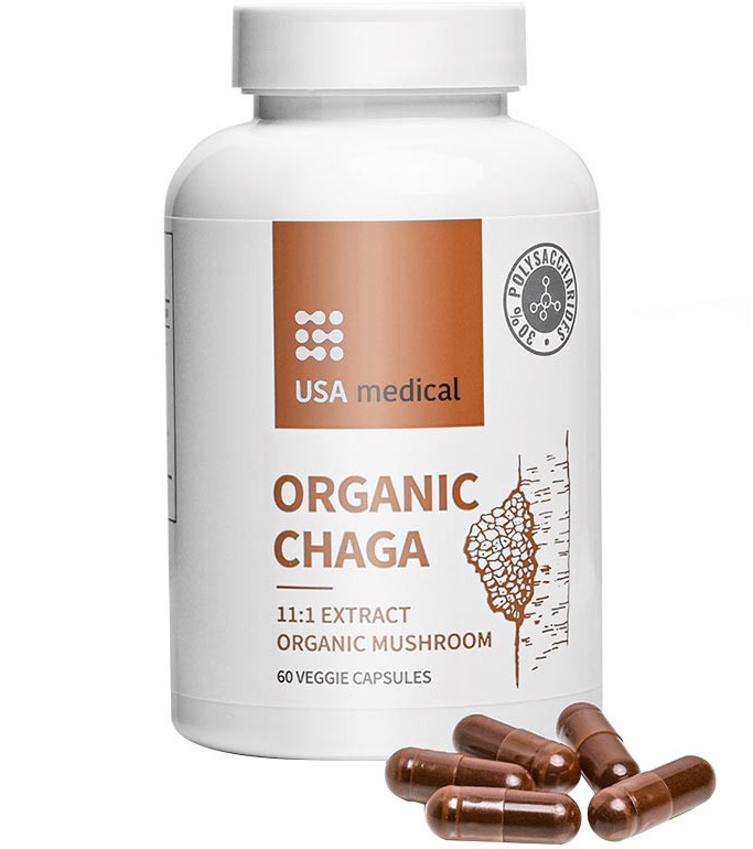 USA medical Organic Chaga (60 Kapseln)