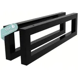 HAGO24 Wandhalterung Regal 2er Set in schwarz I 500x150mm I hochwertige DIY Regalhalterung I Waschtisch Halterung aus Stahl I Wandregal Halterung zur individuellen Gestaltung I robuste Regalträger