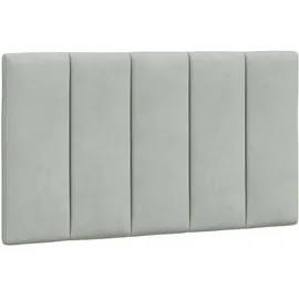 vidaXL Kopfteil-Kissen \"Hanko\" Hellgrau 90 cm Samt