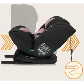 lionelo Bastiaan i-Size Kindersitz ab Geburt 0-36 kg Isofix Top Tether 360 Grad drehbar Rückwärts Vorwärts Seitenschutz 5-Punkt-Sicherheitsgurte Dri-Seat (Rosa Rose)