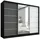 A&J MöbelLand Schiebetürenschrank AURELIA 1 200 x 215 x 59,5 cm Schwarz