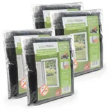EasyMaxx Fliegengitter mit Klettverschluss 130 x 150 cm Schwarz