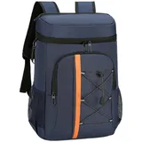 MagiDeal Kühlrucksack, isolierte Kühltasche mit Reißverschluss, atmungsaktiv, tragbarer Bierbeutel, Thermotasche für Picknick, Reisen, Camping, Park, Blau