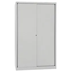 BISLEY Schiebetürenschrank ECO, SD12194S645 lichtgrau 4 Fachböden 120,0 x 43,0 x 198,0 cm