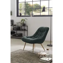 SalesFever Relaxsessel Toulon Samt 76 x 85,6 x 85,6 cm Grün
