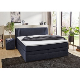 Jockenhöfer Gruppe Boxspringbett Amira, mit Bettkasten und Topper, blau