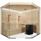 AWT Infrarotkabine Infrarotsauna E1201A-IR, Pappelholz, 236x236, 9kW Vitra