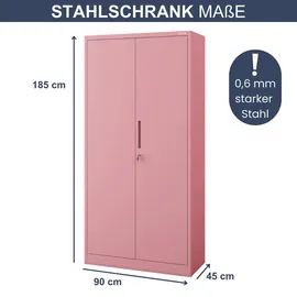 Jan Nowak Mehrzweckschrank 185 x 90 x 45 cm Rosa