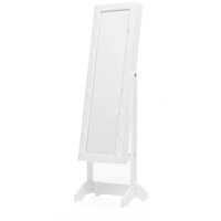 InnovaGoods Schmuckschrank Stand-Schmuckspiegel mit LED, neigbar, 37,5 x 136,5 x 36,5 cm weiß