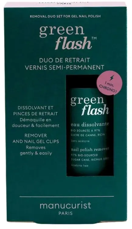 Manucurist Green Flash Nail Polish Remover & Removal Clips Duo (1 )