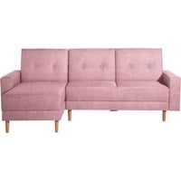 Max Winzer® Ecksofa Just Chill kubisches Schlafsofa im skandinavischen Stil, bequem, Recamiere links oder rechts montierbar, mit Rückenverstellung rosa