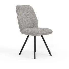 Home Affaire Esszimmerstuhl HOME AFFAIRE "Mily Essstuhl, Wohnstuhl, Polsterstuhl, 4-Fußstuhl", grau (taupe grau, schwarz), B:54,5cm H:91cm T:61cm, Holzwerkstoff, Metall, Polyester, Stühle, Esszimmerstuhl