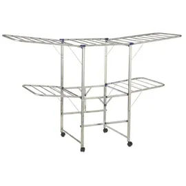 Relaxdays Wäscheständer XXL 1,85 silber