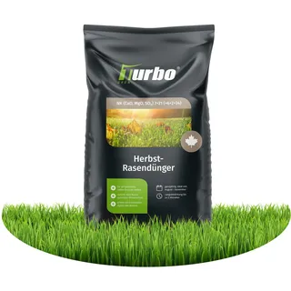 Herbstrasendünger 5kg mit Kalium, macht den Rasen Winterfest, gesunder Rasen verdrängt Moos, Ideal für Herbst, geeignet für Streuwagen, Staubarmes Granulat, Herbstdünger Rasen, Rasendünger, Turbogrün