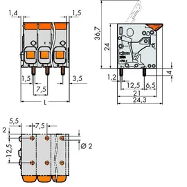 WAGO GmbH &amp; Co. KG Leiterplattenklemme 2606-1103