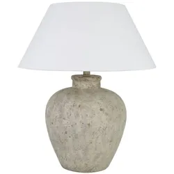 Home Deluxe GmbH HOME DELUXE Große Tischlampe in Steinoptik LENE - Weiß | Tischlampe, große Tischlampe, rustikale Tischlampe