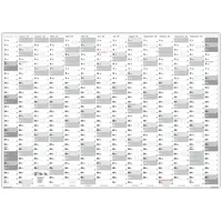 LYSCO Wandkalender/Wandplaner 2026 (grau2) - gerollt - DIN A1