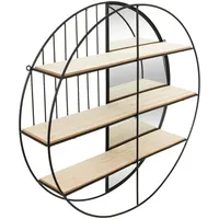 Atmosphera Créateur d'intérieur Wandregal mit Spiegel 56 cm Schwarz