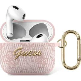 GUESS GUA34GSMP AirPods 3 Abdeckung rosa 4G Script Metal Collection - Rosa