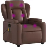 vidaXL Massagesessel mit verstellbarer Rückenlehne Kunstleder 94,5 x 100 x 94,5 cm Braun