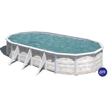 Gre Stahlwandpool Finnlandia oval 610 x 375 x 120 cm inkl. Sandfilteranlage