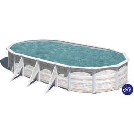 Gre Stahlwandpool Finnlandia oval 610 x 375 x 120 cm inkl. Sandfilteranlage