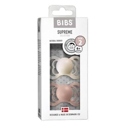 BIBS Schnuller Supreme 2er Pack Latex Blush+Ivory 6-36m