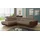 Sofnet Ecksofa Caris mit Schlaffunktion und einstellbare Kopfstützen, Wohnlandschaft mit Bettkasten, Couch, Sofa, (Braun + Cappu... - Braun/Beige