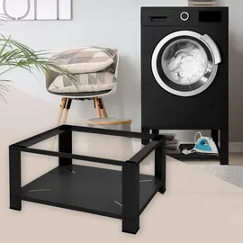 ML-Design Waschmaschinen Untergestell mit Ablage, Schwarz, 63 x 54 cm