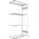 Meta Steckregal Metall 200 x 100 x 50 cm silber