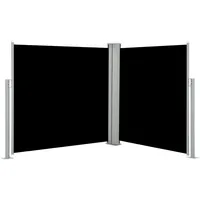 VidaXL Ausziehbare Seitenmarkise Schwarz 100 x 600 cm