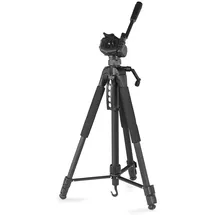 Hama Stativ Kamera Action 165 3D (Leichtes Fotostativ inkl. Handy-Halterung, Tripod mit 61-165cm Höhe, Dreibeinstativ mit 3-Wege-Kopf, Spiegelreflexkamera Stativ für Canon/Nikon/Sony) schwarz