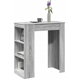 vidaXL Bartisch mit Regal Grau Sonoma 95x47x103,5 cm Holzwerkstoff