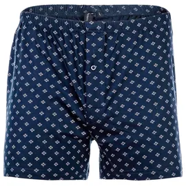 yourbasics Herren Jersey-Boxershorts, 3er Pack - Cotton, Eingriff mit Knopf, Muster, Multipack BlauMix XL