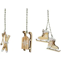 Fééric Lights and Christmas Weihnachtsanhänger 2 x 7,3 x 3,1 cm beige/mehrfarbig