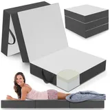Bestschlaf Premium Visco Klappmatratze, extra hoch 15 cm, Gästematratze klappbar, Faltmatratze, Faltbare Matratze, Bandscheibenwürfel, Reisematratze
