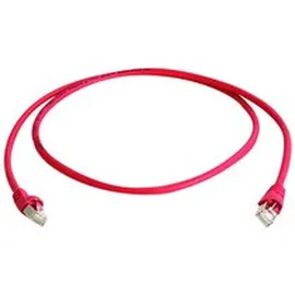 Telegärtner 100009122 RJ45 Patchkabel CAT 6a S/FTP 15.0 m Rot Flammwidrig, mit Knickschutztülle 1 St.