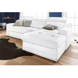 exxpo - sofa fashion Eckcouch Kunstleder 2-Sitzer Weiß