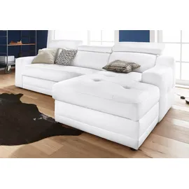 exxpo - sofa fashion Eckcouch Kunstleder 2-Sitzer Weiß