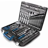 SCHEPPACH Werkzeugkoffer Aluminium 217 Teile Schwarz/Grau/Blau
