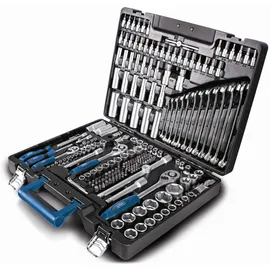 SCHEPPACH Werkzeugkoffer Aluminium 217 Teile Schwarz/Grau/Blau