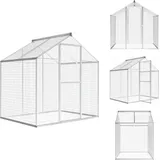 Vidaxl - Außenvoliere Aluminium 178x122x194 cm - Voliereneinsatz - Vogelkäfig - Alu Voliere - Freilandvoliere - Vogelfreilauf