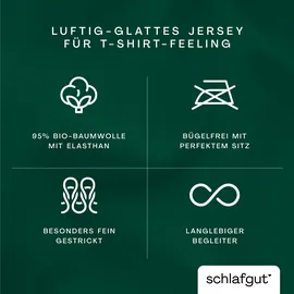 schlafgut Knitted Jersey Uni Grün 135 x 200 cm + 40 x 80 cm