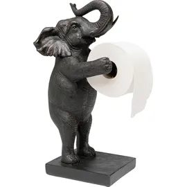 Kare Design Toilettenpapierhalter Elefant 42x22x16,8cm, aus Polyresin schwarz