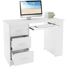 ML-Design Schreibtisch Weiß, 49x75x110 cm, Arbeitszimmer, Schreibtische, Bürotische