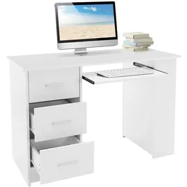 ML-Design Schreibtisch Weiß, 49x75x110 cm, Arbeitszimmer, Schreibtische, Bürotische
