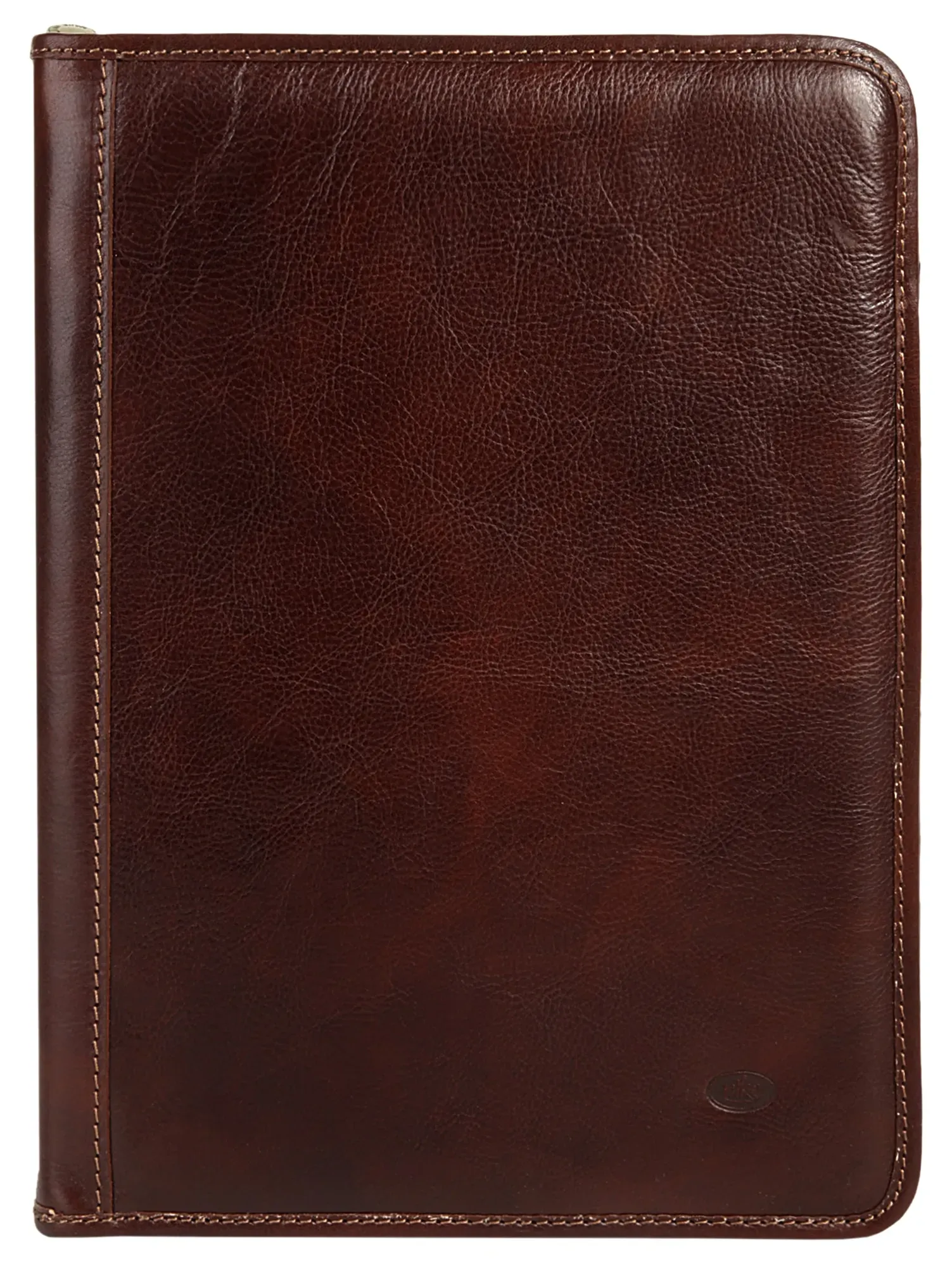 Dokumententasche PIKÉ, Damen, Gr. B/H/T: 34cm x 25cm x 2cm onesize, braun, Leder, beschichtet, glänzend, Taschen, echt Leder, Made in Italy